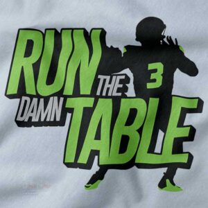 Football inspired Run The Damn Table tee design