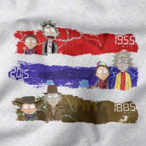 Funny Rick and Morty time travel graphic tee