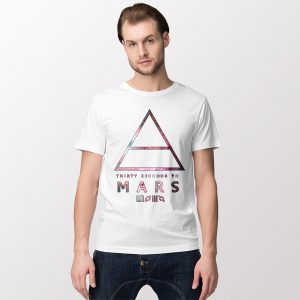 Galaxy Reverberation 30 Seconds to Mars Nebula White T-Shirt