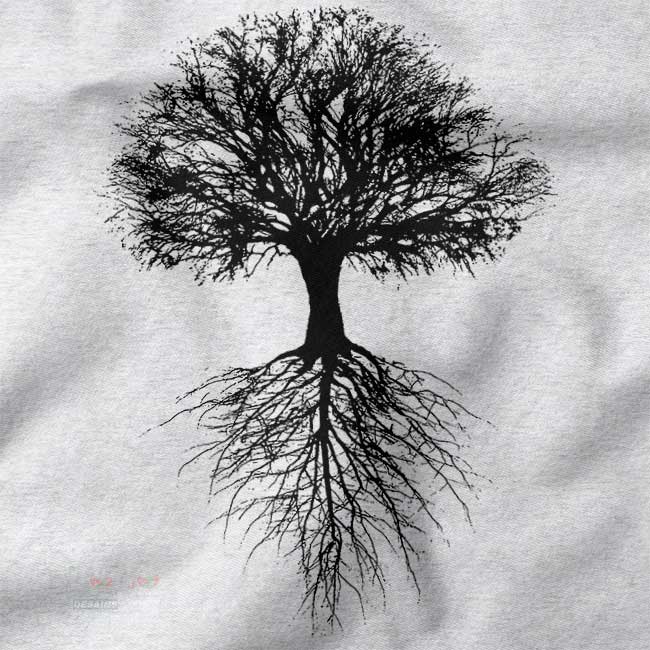 Minimal artistic Tree of Life crewneck