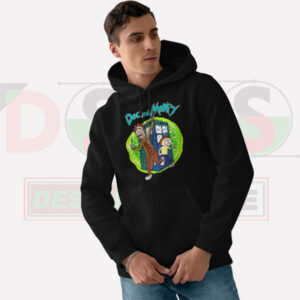 Morty & Doc TARDIS Parody Hoodie – Sci-Fi Crossover Streetwear