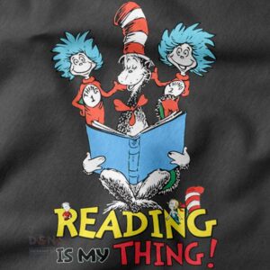 Reading Is My Thing Dr. Seuss inspired cozy hoodie