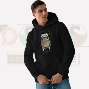 Space Cat Adventure Hoodie – Funny Astronaut Graphic