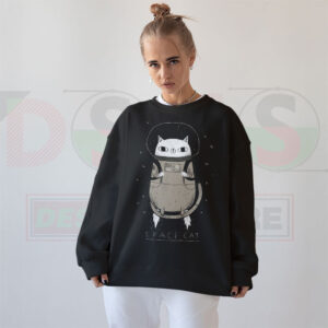 Space Cat Astronaut Sweatshirt – Funny Galaxy Adventure