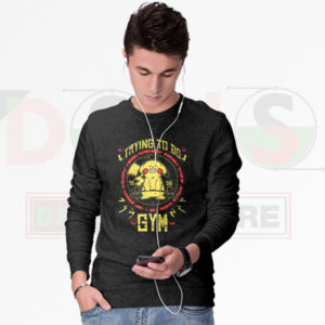 Trying To Do Gym Pikachu Sweatshirt – Funny Pokémon GO Crewneck