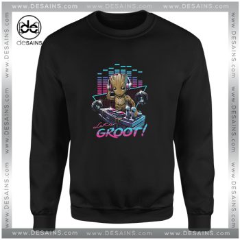 Cheap Graphic Sweatshirt DJ Groot Guardians of the Galaxy