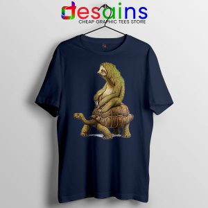 Animal Meme Tshirt Navy Speed is Relative Funny Sloth