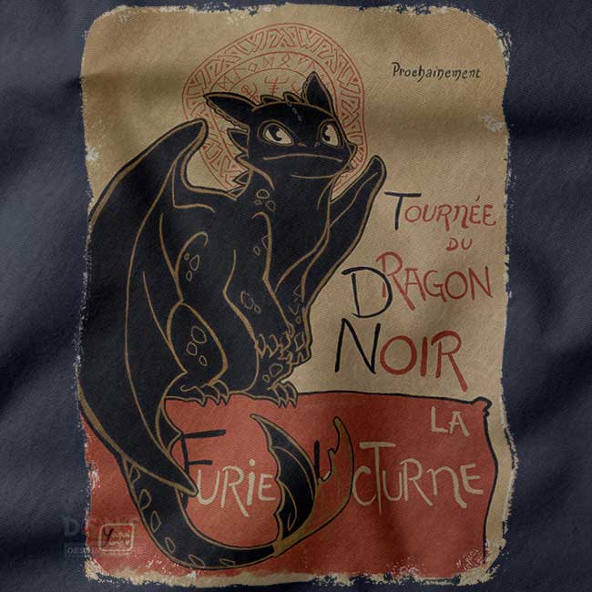 Anime style black dragon hoodie design