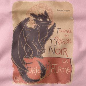 Black dragon streetwear T-shirt design