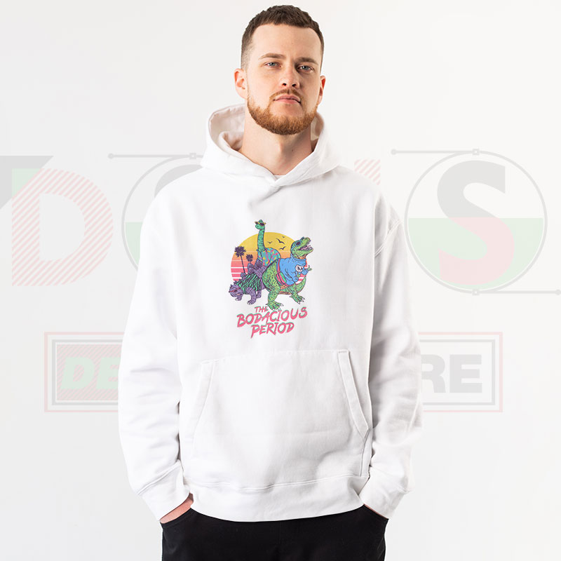Bodacious Period Dinosaur Hoodie – Fun Graphic Sweater