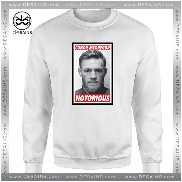 Cheap Graphic Sweatshirt Conor McGregor Notorious Mugshot