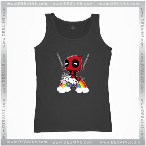 Cheap Graphic Tank Top Deadpool 2 Riding a Unicorn Size S-3XL