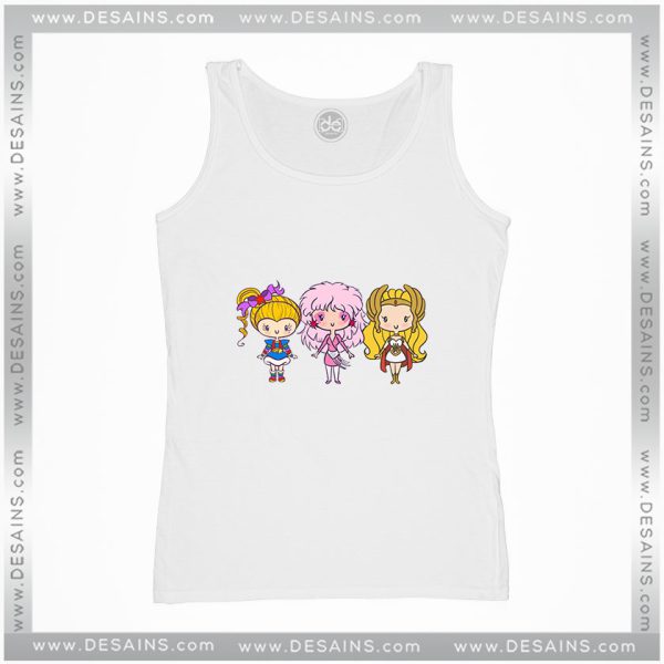 Cheap Graphic Tank Tops Lil CutiEs Eighties Ladies Cartoon