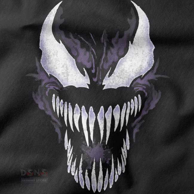 Dark superhero Venom and Spider-Man printed hoodie