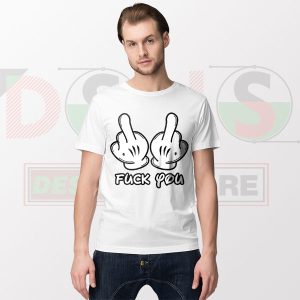 Fuck You Mickey Mouse T-shirt - Sassy Cartoon Hands