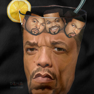 Funny hip hop visual pun featuring Ice T and Ice Cube meme art on a sweatshirt