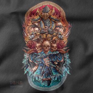 Gamer streetwear hoodie with fire and ice battle graphic