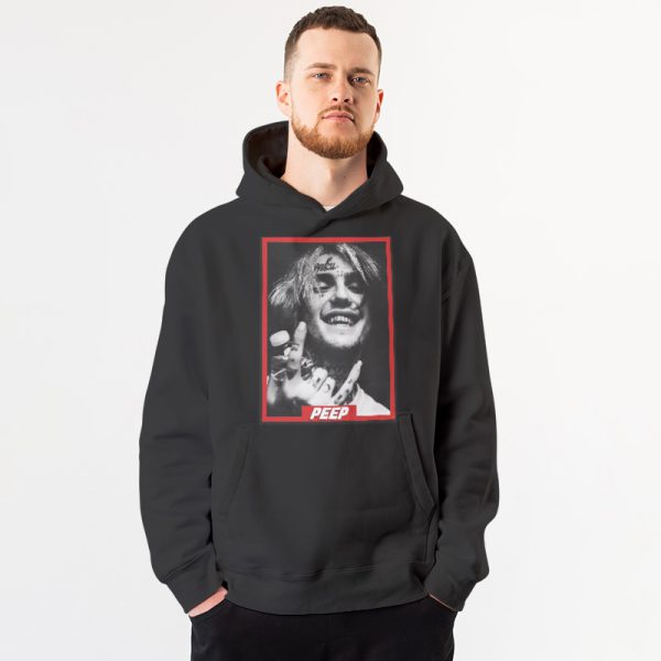 Hoodie Black Lil Peep American Rapper Smile Face