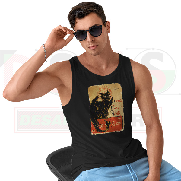 Le Dragon Noir Poster Tank Top – Dark Aesthetic Streetwear
