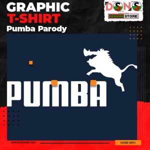 Pumba Logo Puma Parody Funny Graphic T-Shirt