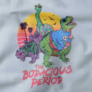 Retro cartoon dinosaur tank top playful streetwear