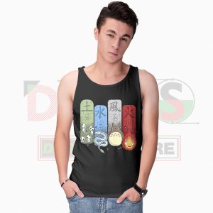Studio Ghibli Elemental Tank Top – Breathable Totoro Earth Design for My Neighbor Totoro Fans