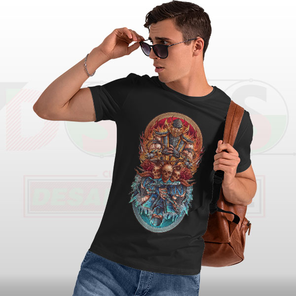 Sub-Zero vs Scorpion Fire and Ice T-Shirt – Mortal Kombat Graphic Tee