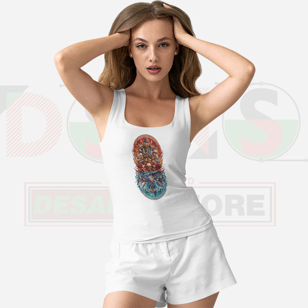 Sub Zero vs Scorpion Tank Top – Mortal Kombat Fire and Ice Graphic
