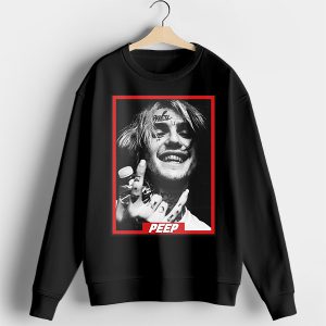 Sweatshirt Black Lil Peep American Rapper Smile Face