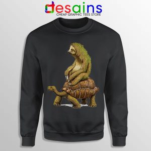 Sweatshirt Black Speed is Relative Sloth Meme Animal