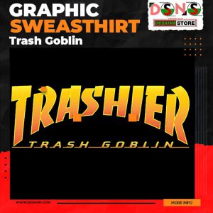 Trash Goblin Parody Skateboarding Graphic Sweatshirt