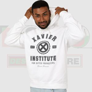1963 Xavier Institute Marvel Universe X-Men Hoodie Mens White