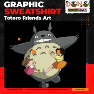 Anime Studio Ghibli Totoro Friends Graphic Sweatshirt
