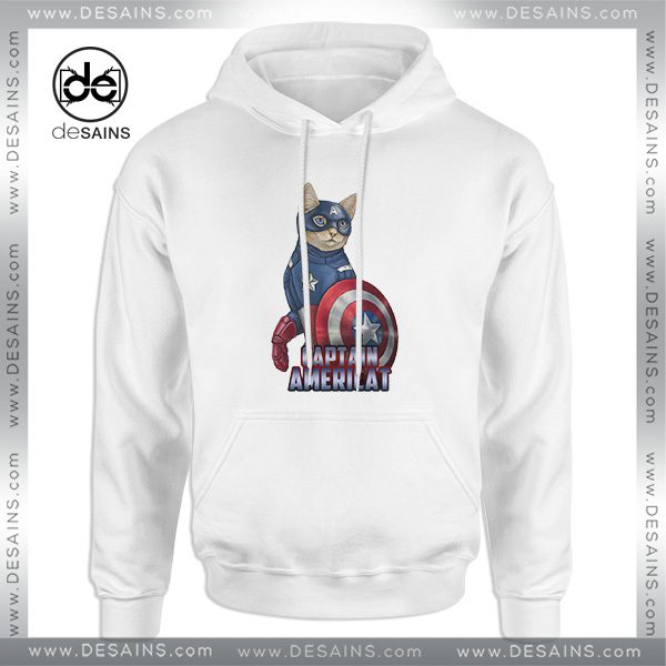 Cheap Graphic Hoodie Catvengers Cat Captain America