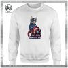 Cheap Graphic Sweatshirt Catvengers Cat Captain America