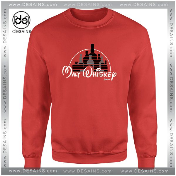 Cheap Graphic Sweatshirt Malt Whiskey not Walt Disney