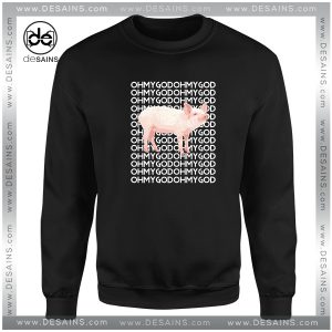 Cheap Graphic Sweatshirt Oh My God Pig Funny