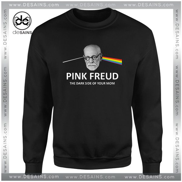 Cheap Graphic Sweatshirt Pink Freud Dark Side Of Your Mom