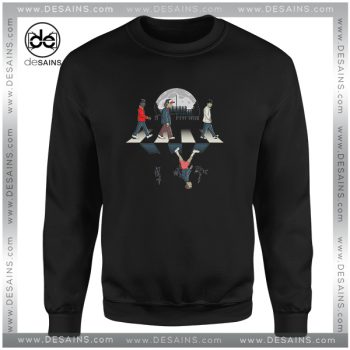 Cheap Graphic Sweatshirt Stranger Things Upside Down Abbey Road