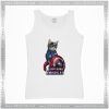 Cheap Graphic Tank Top Catvengers Cat Captain America