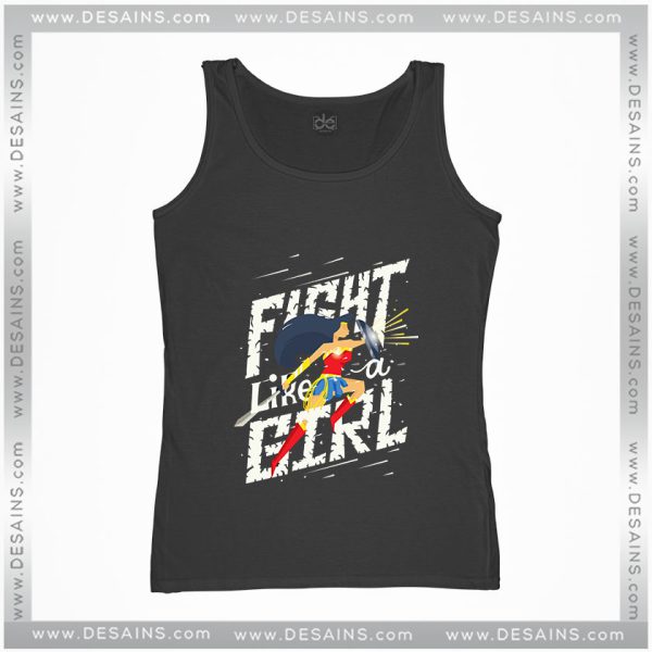 Cheap Graphic Tank Top Fight like a girl Wonder Woman
