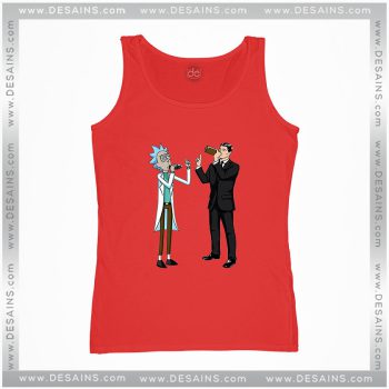 Cheap Graphic Tank Top Funny Rick And Archer With Drink Wine