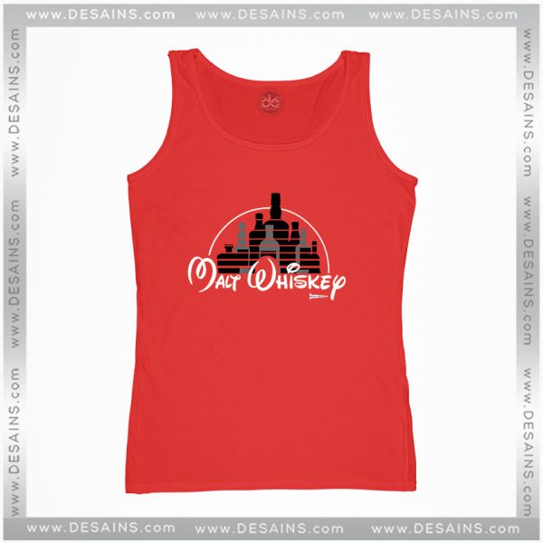 Cheap Graphic Tank Top Malt Whiskey not Walt Disney