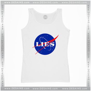 Cheap Graphic Tank Top NASA Lies Logo Funny
