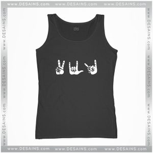 Cheap Graphic Tank Top Peace, Love, Death Metal