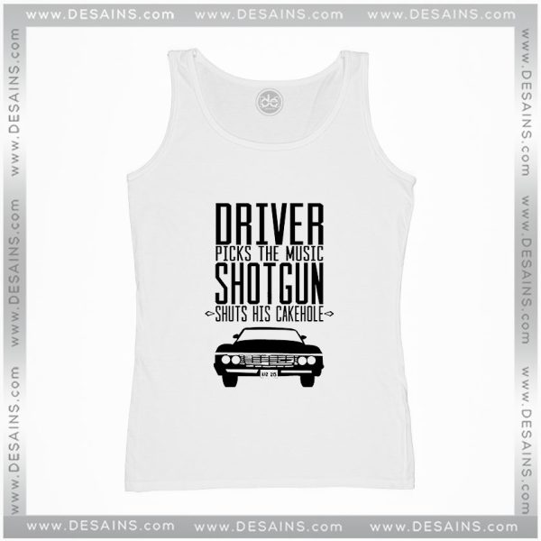 Cheap Graphic Tank Top Supernatural Driver Picks The Music Shotgun Shuts