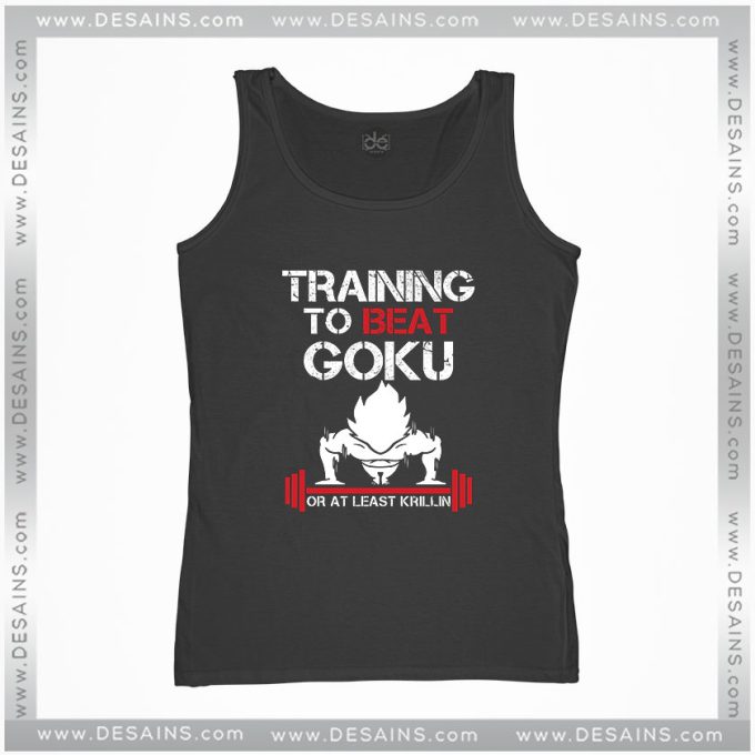 Cheap Graphic Tank Top Training to Beat Goku Dragon Ball