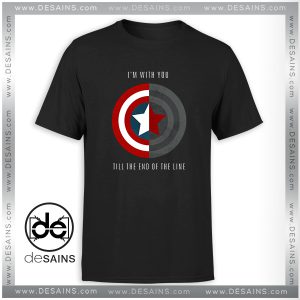 Tee Shirt Im With You Till The End Of The Line Captain America