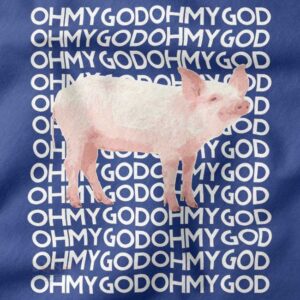Cute pig graphic tank top Oh My God meme apparel