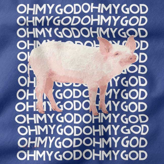 Cute pig graphic tank top Oh My God meme apparel